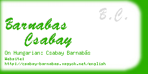 barnabas csabay business card